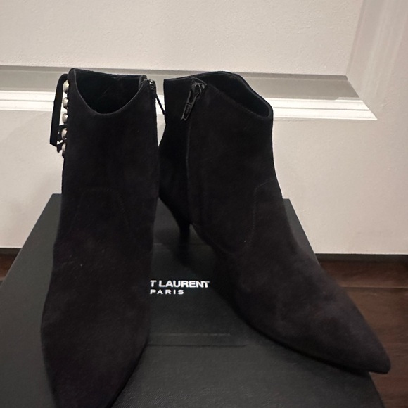 Saint Laurent Black Suede Ankle Boots | Size 36 - like new - Picture 3 of 7